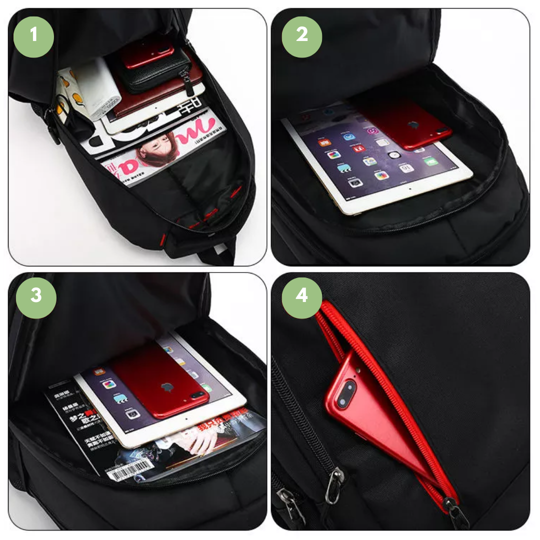 Stilvoller Nylon Rucksack mit Laptopfach & Tassel-Design