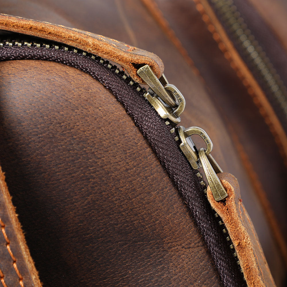Echter Leder-Laptop-Rucksack – Vintage-Rucksack für Beruf und Reise