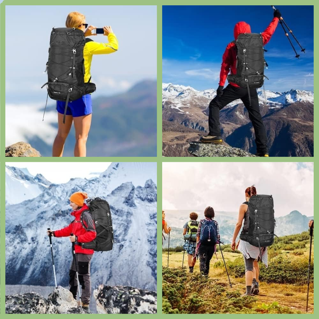 50L Trekkingrucksack – Leichter Outdoor-Rucksack mit Regenhülle