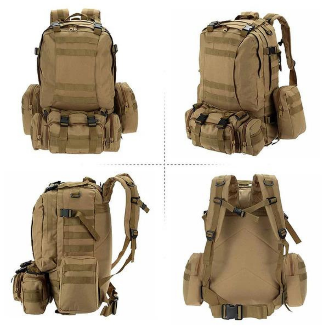 Wanderrucksack 55L – Taktischer Outdoor Rucksack mit Modularsystem