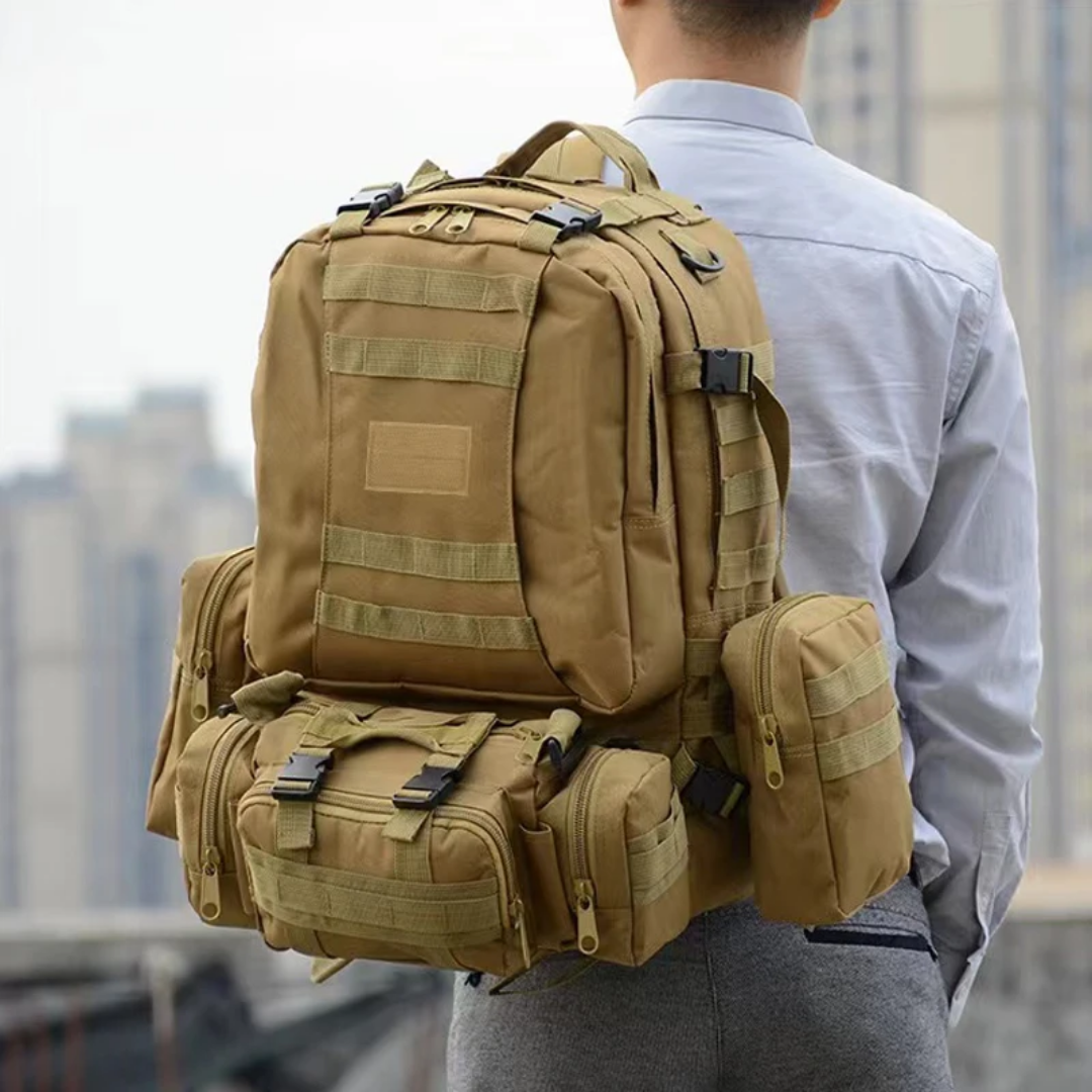Wanderrucksack 55L – Taktischer Outdoor Rucksack mit Modularsystem