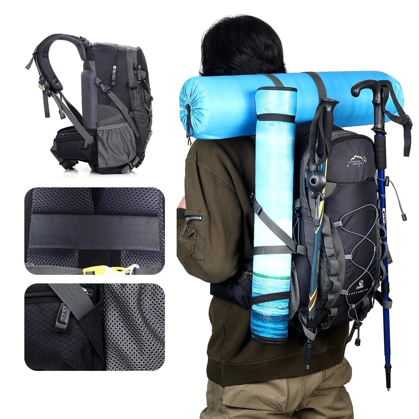 Wanderrucksack 40L – Leichter Outdoor-Rucksack mit Laptopfach