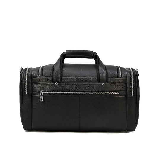 Schwarze Leder-Reisetasche 23L – Vintage