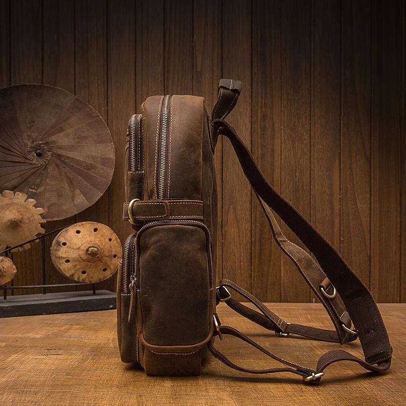 Brauner Lederrucksack im Vintage-Stil – Robust & Zeitlos