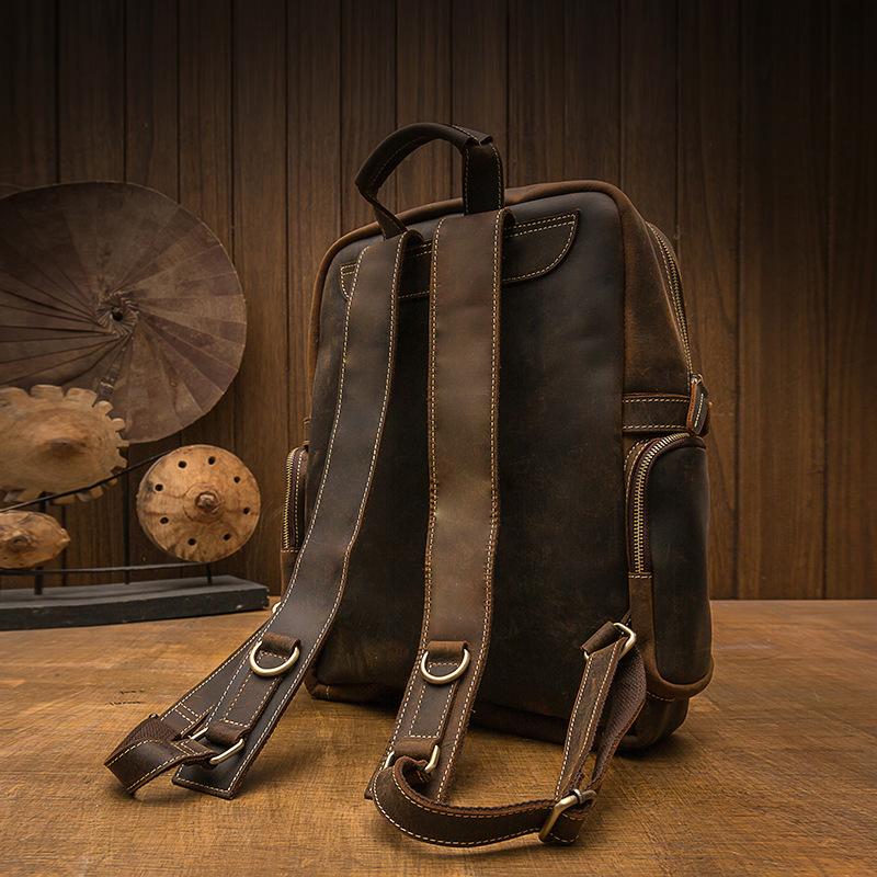 Brauner Lederrucksack im Vintage-Stil – Robust & Zeitlos
