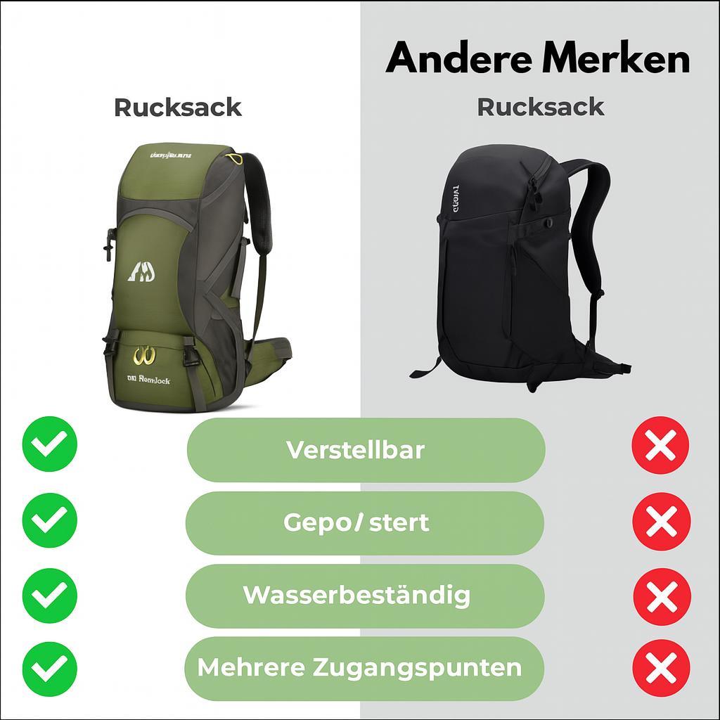 Wanderrucksack 50L – Komfortabler Rucksack für Outdoor-Abenteuer