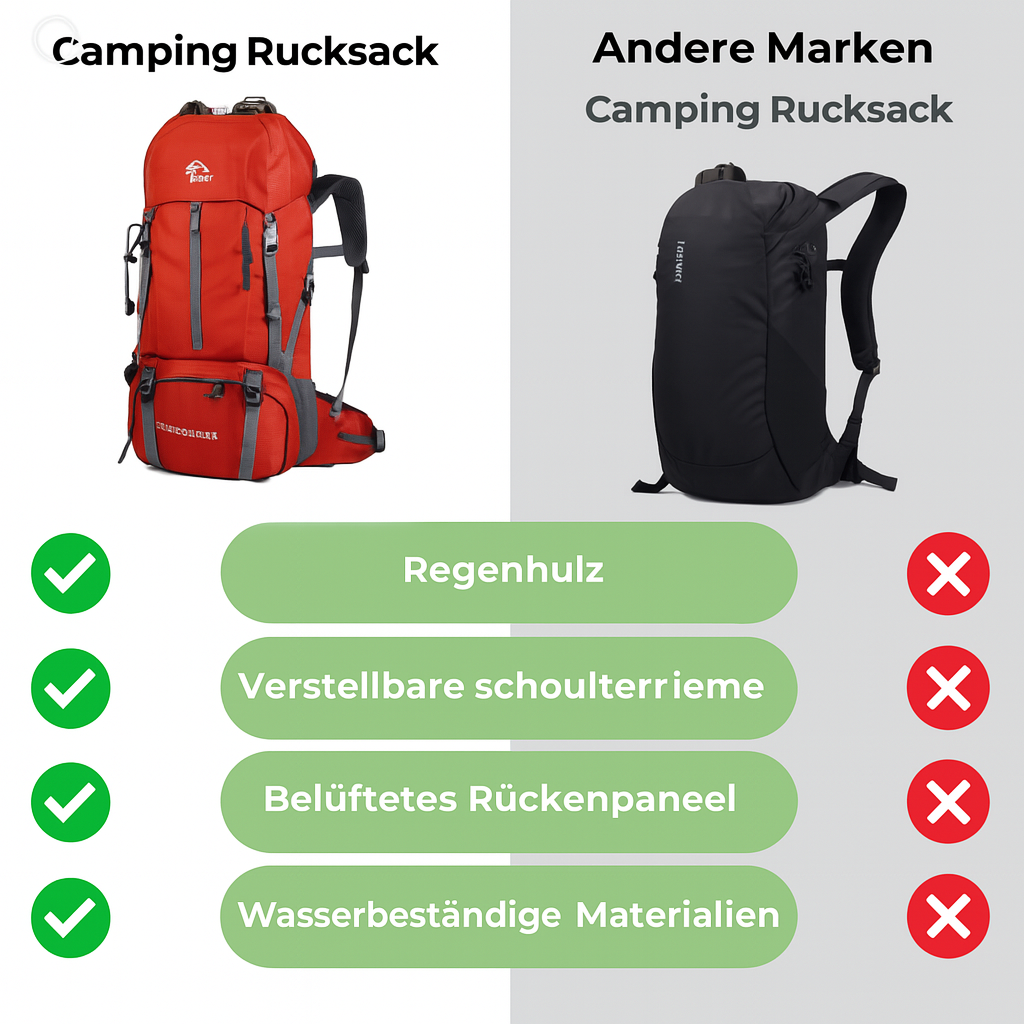 60L Rucksack Trekking – Wasserdicht, Komfortabel & Robust