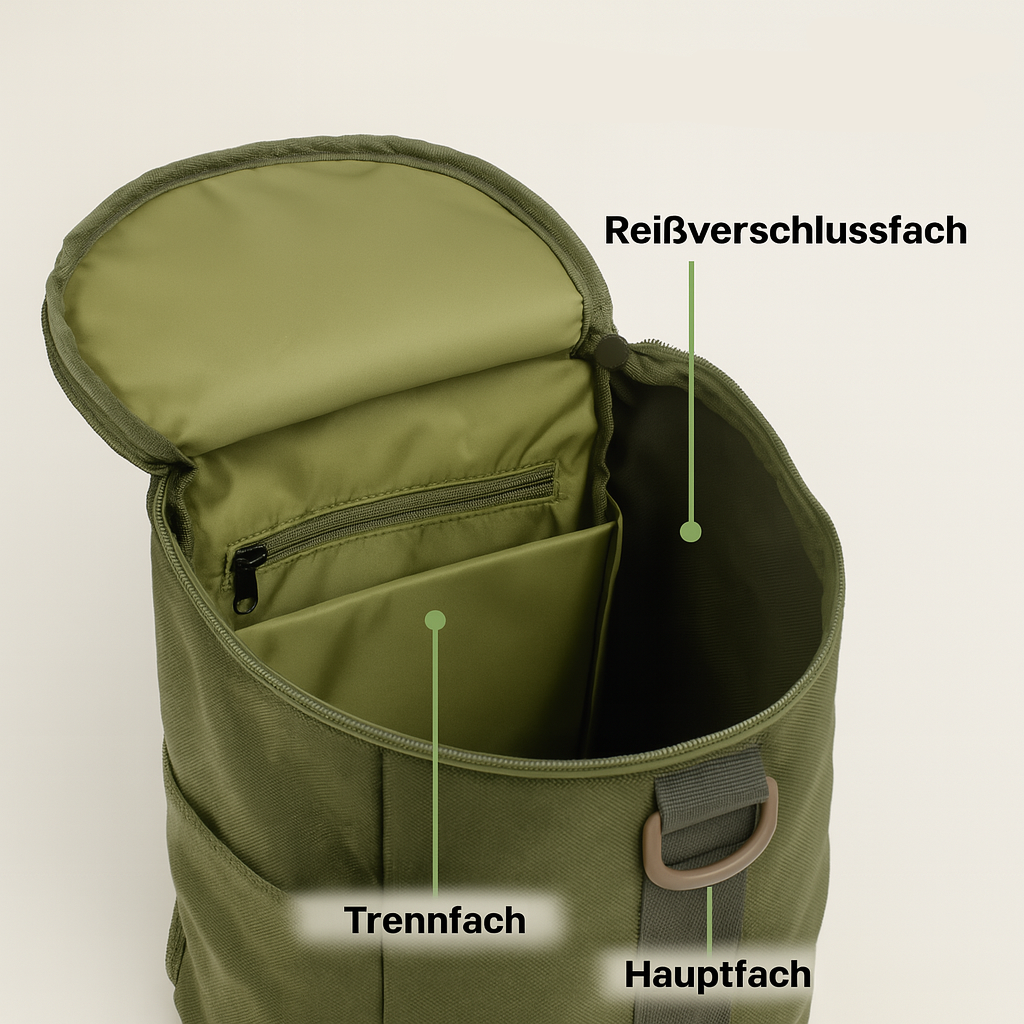 Wanderrucksack für Angler – 45L Rucksack mit Angelhalterung