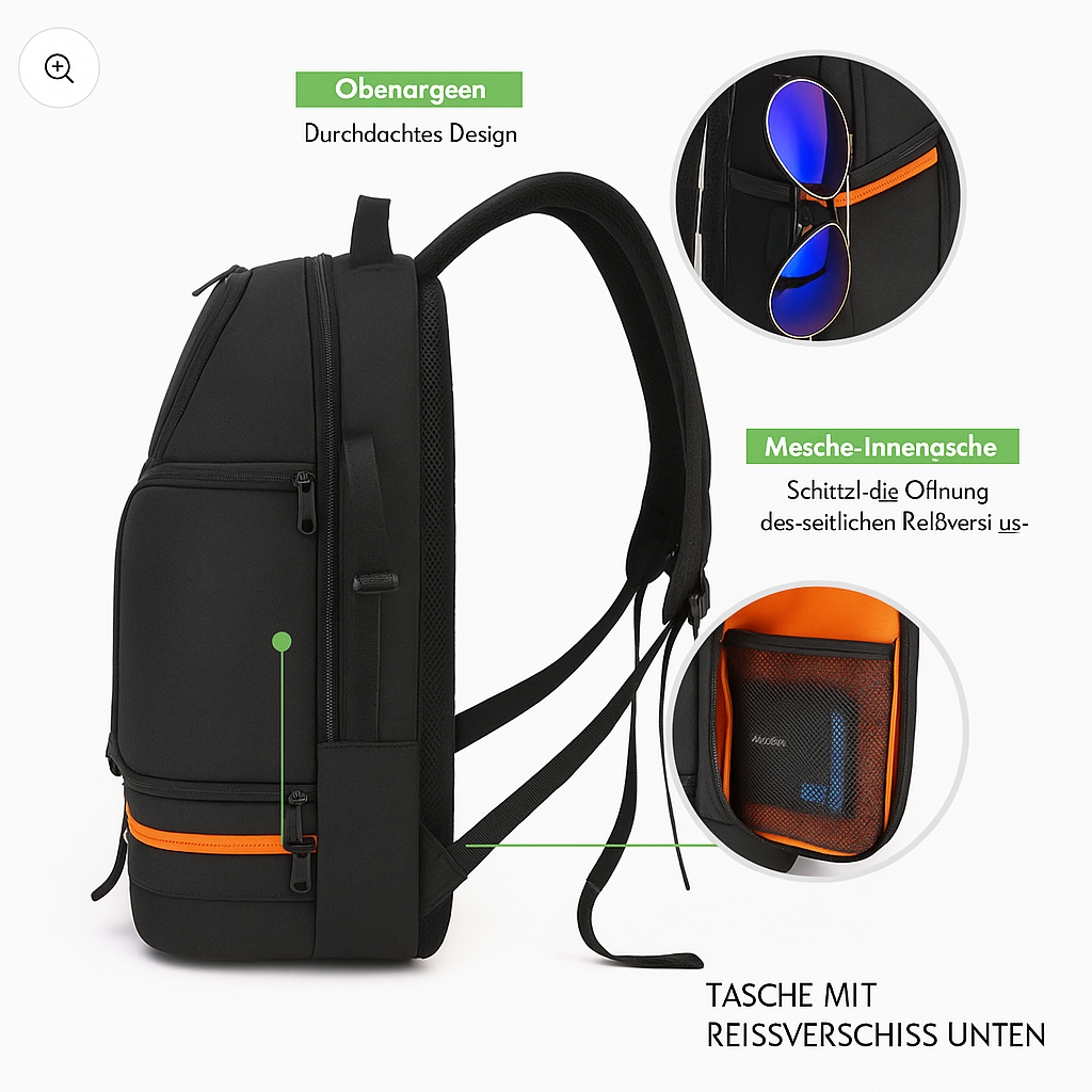 Wasserdichter Kamerarucksack – Rucksackkonig Profi-Fotorucksack 20L