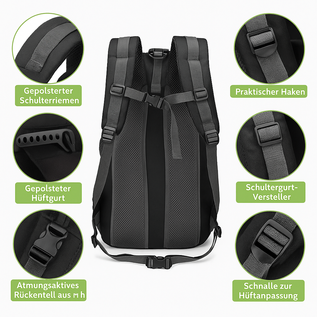 50L Trekkingrucksack – Leicht & Wasserabweisend für Outdoor-Abenteuer