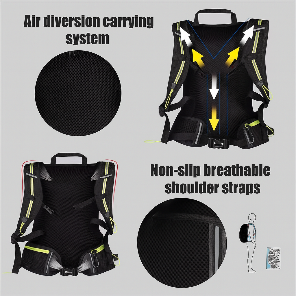 Ultraleichter Fahrradrucksack 16L – Leicht, wasserdicht & atmungsaktiv