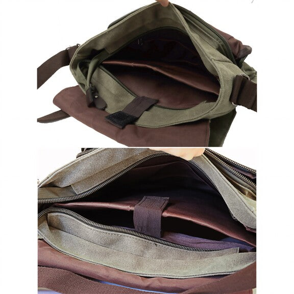 Canvas Messenger Bag Retro – Laptoptasche 14 Zoll