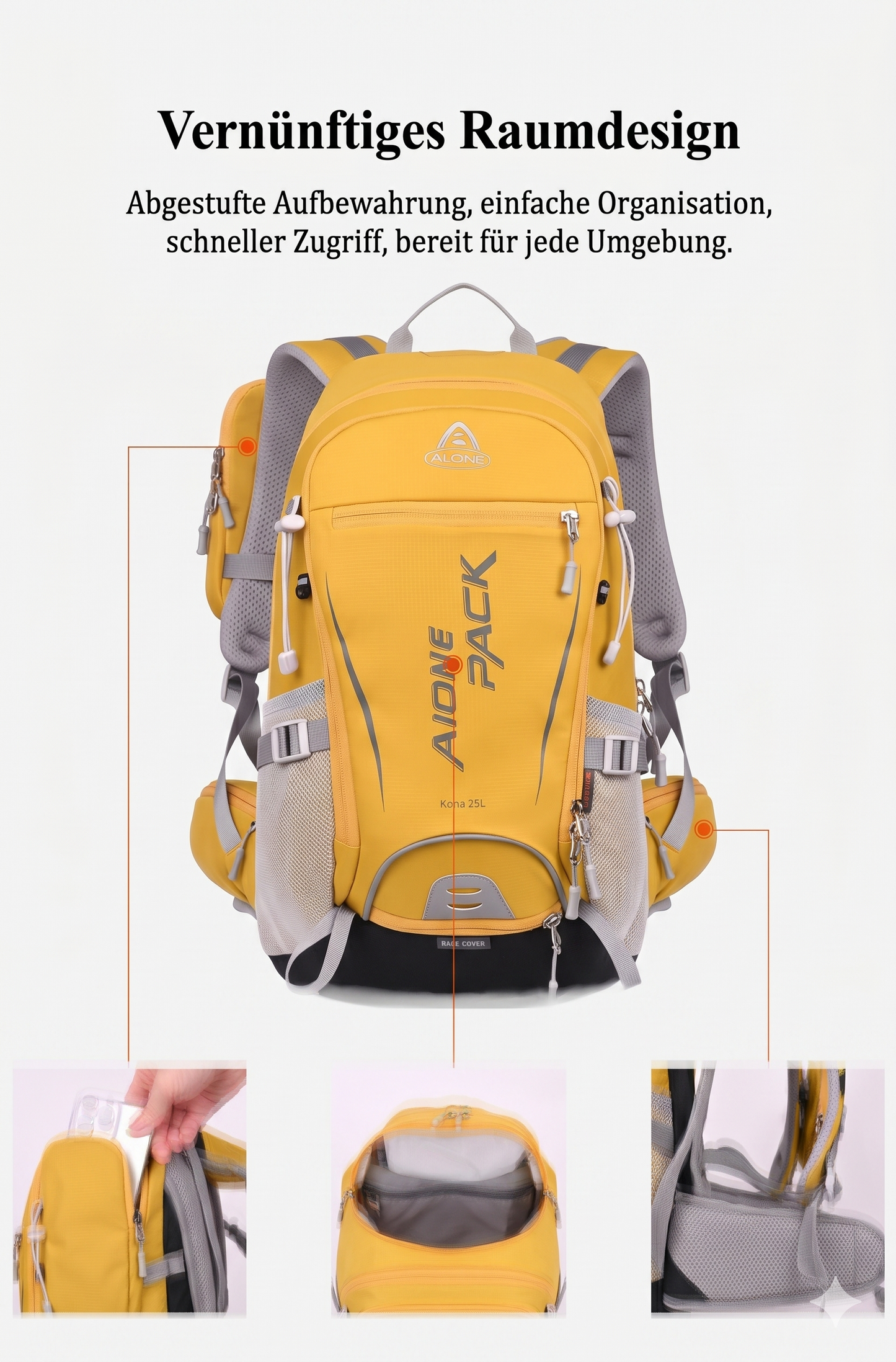 Wanderrucksack 25L wasserdicht – Leicht, atmungsaktiv & robust
