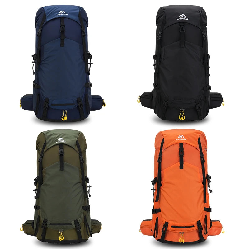 Wanderrucksack 60L wasserdicht – leicht & mit Regenhülle