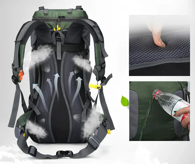 60L Wanderrucksack wasserdicht – Outdoor Rucksack für Trekking