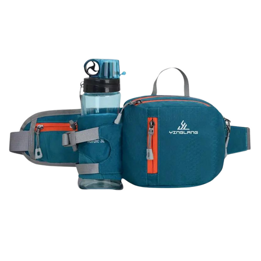 Leichte & robuste Gürteltasche mit Trinkflaschenhalter – 800D Oxford 2L