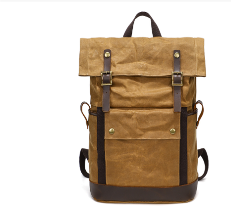 Canvas Rucksack Damen – Vintage Rucksack mit Laptopfach 15L