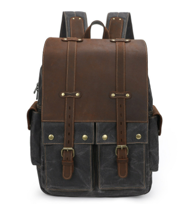 Kamerarucksack – Vintage DSLR-Rucksack aus Canvas & Leder 25L