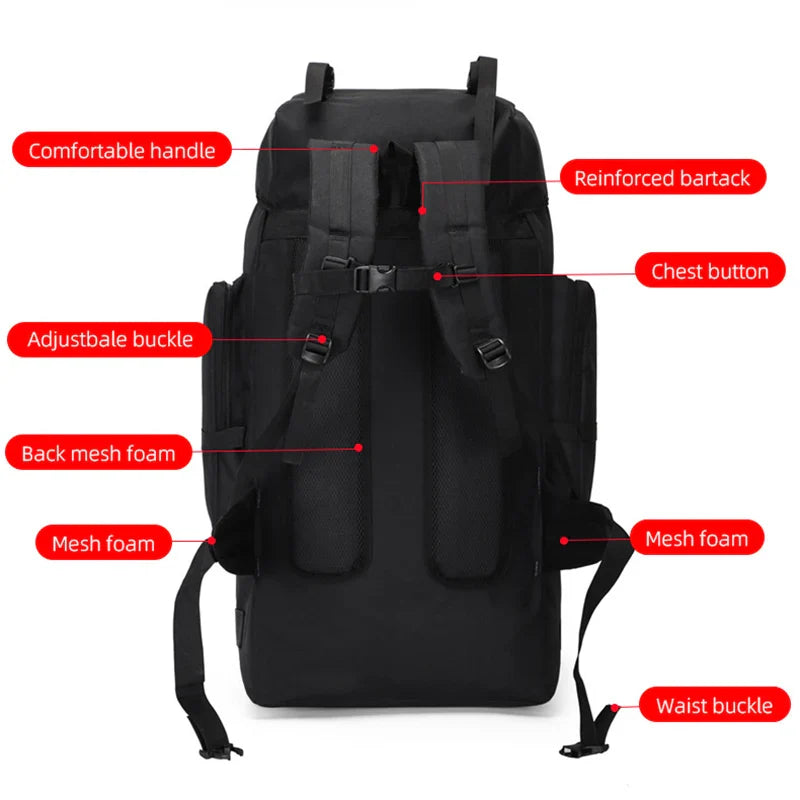 Wanderrucksack 130L – riesig, robust & wasserdicht