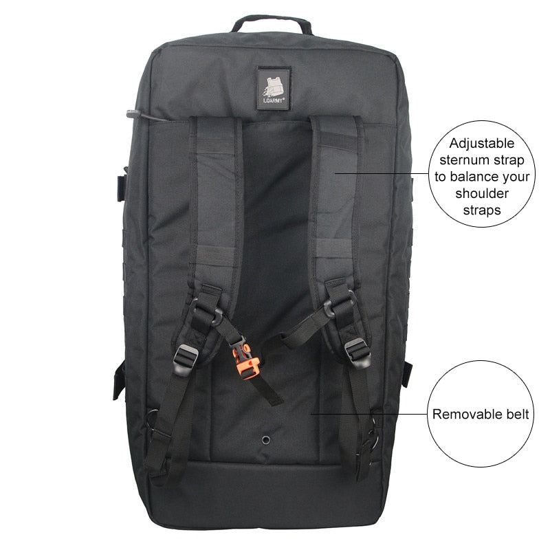Robuste Reisetasche 3-in-1 mit MOLLE-System für Outdoor & Sport