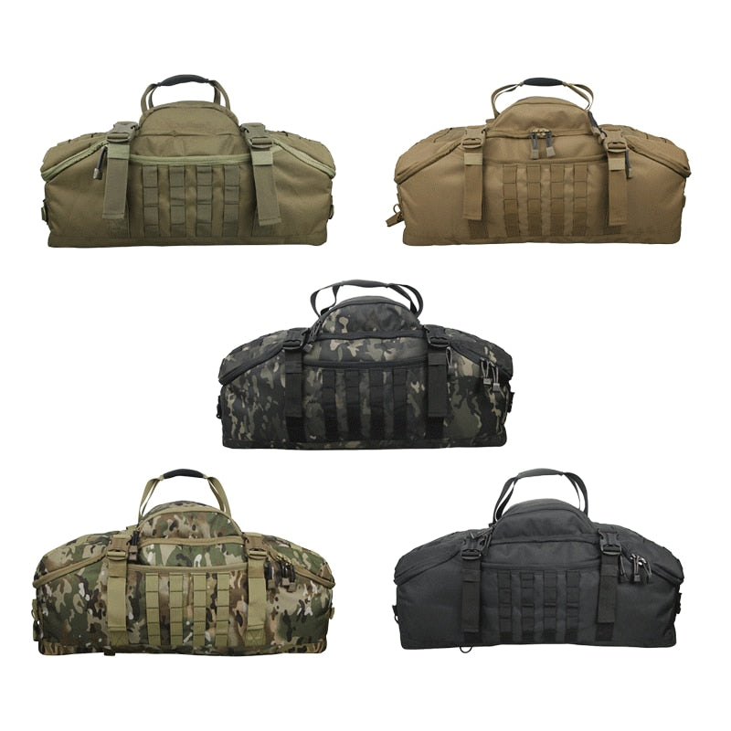 Robuste Reisetasche 3-in-1 mit MOLLE-System für Outdoor & Sport 40-80L