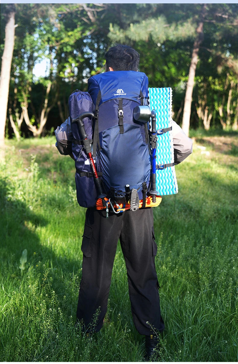 Wanderrucksack 60L wasserdicht – leicht & mit Regenhülle