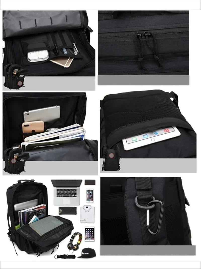 Robuster Notfallrucksack – 50L, wasserdicht & MOLLE-kompatibel