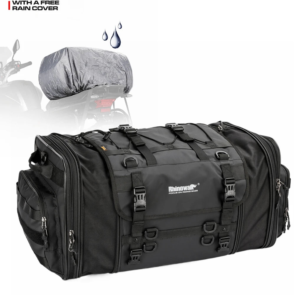 Motorradgepäcktasche wasserdicht – erweiterbare Motorradhecktasche