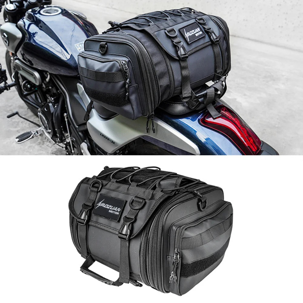Motorradgepäcktasche wasserdicht – erweiterbare Motorradhecktasche