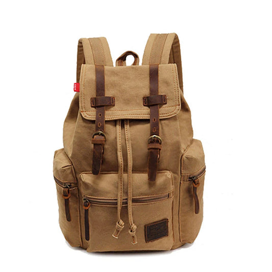 Canvas Rucksack Herren Damen – Vintage Daypack mit Laptopfach 14 Zoll
