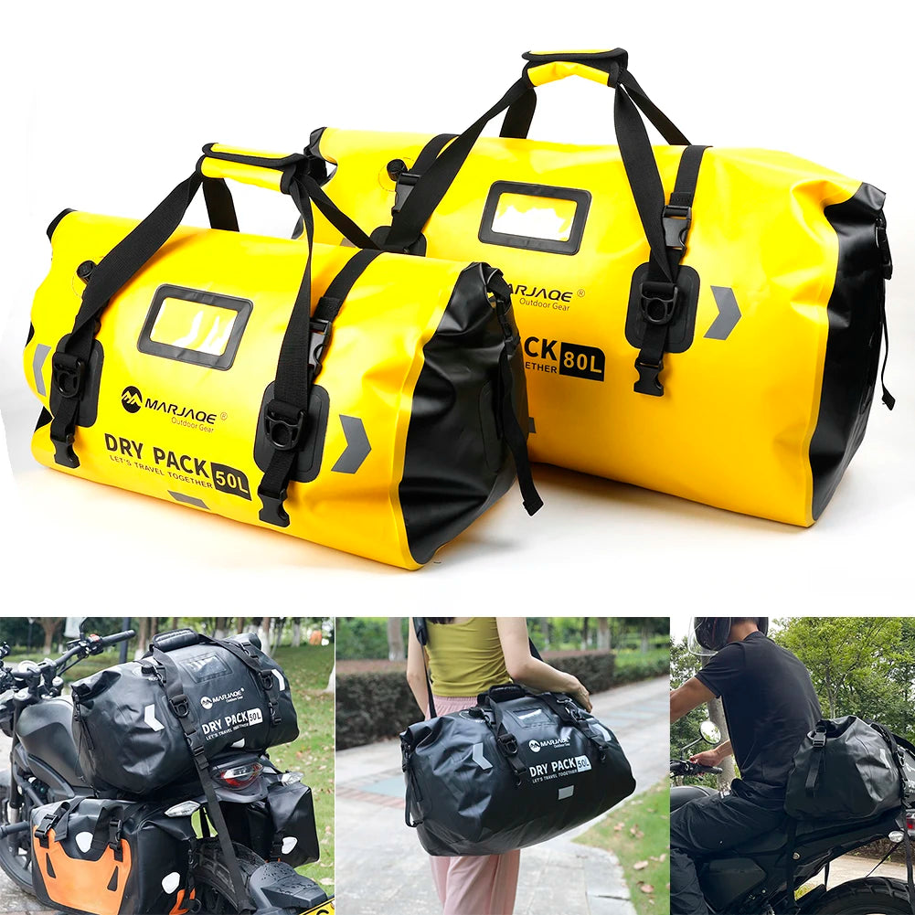 Motorradgepäcktasche wasserdicht 50L/80L – IPX6 Motorradhecktasche