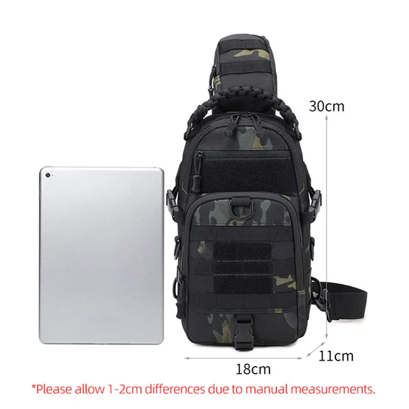 Herren Brusttasche Tactical 4L – MOLLE, Tablet-Fach & Multi-Pockets