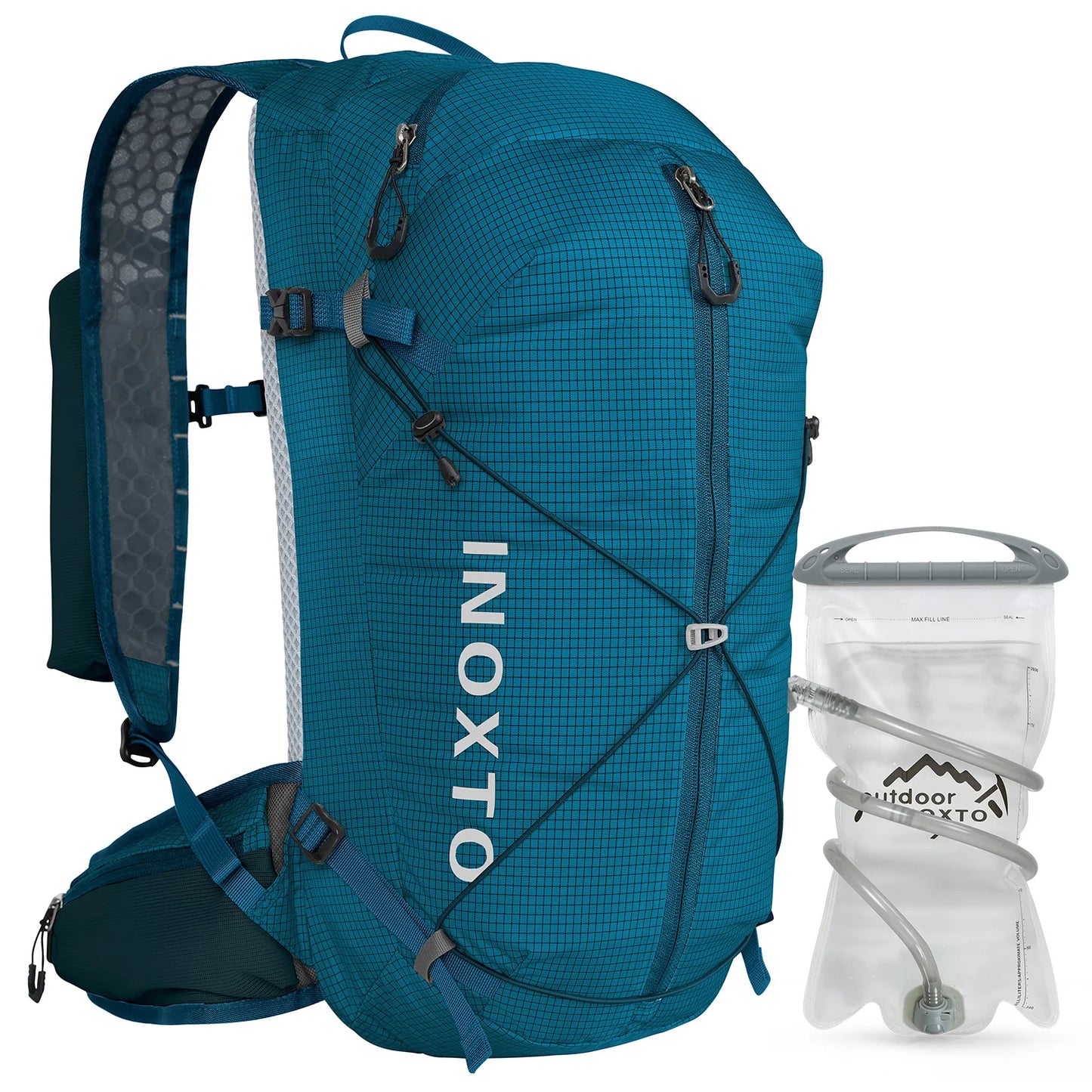 Hydrations-Rucksack 18L – 210D Nylon mit Helmnetz & Reflektoren