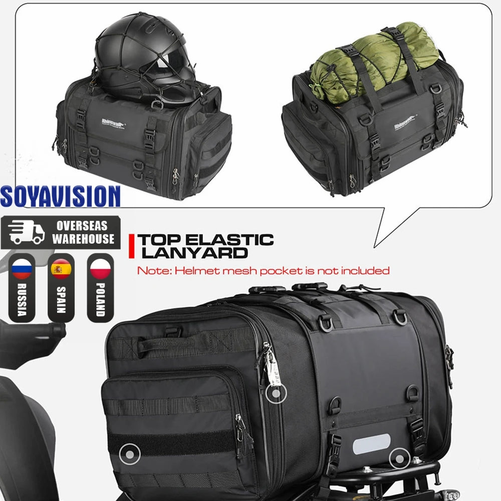 Motorradgepäcktasche wasserdicht – erweiterbare Motorradhecktasche