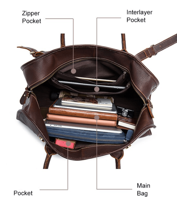 Braune Leder Crossbodytasche 20L Valerio – Vintage Duffel aus Saffiano
