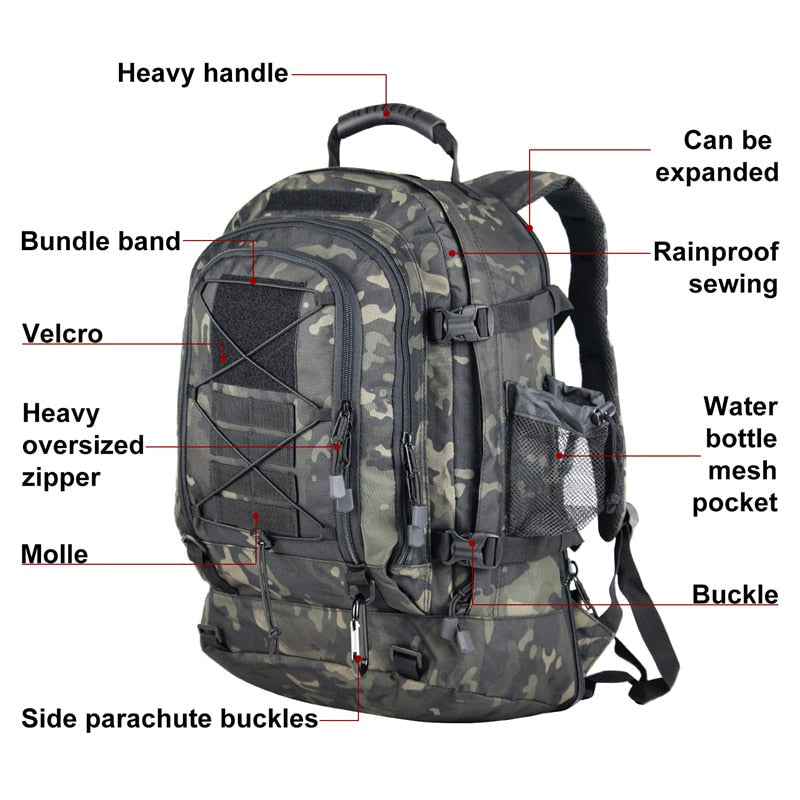 55L Taktischer Rucksack – Robuster Militär-Rucksack für Outdoor-Abenteuer