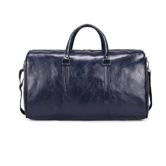Schwarze Leder Reisetasche Noctavio – Große PU-Reisetasche für Herren 30L