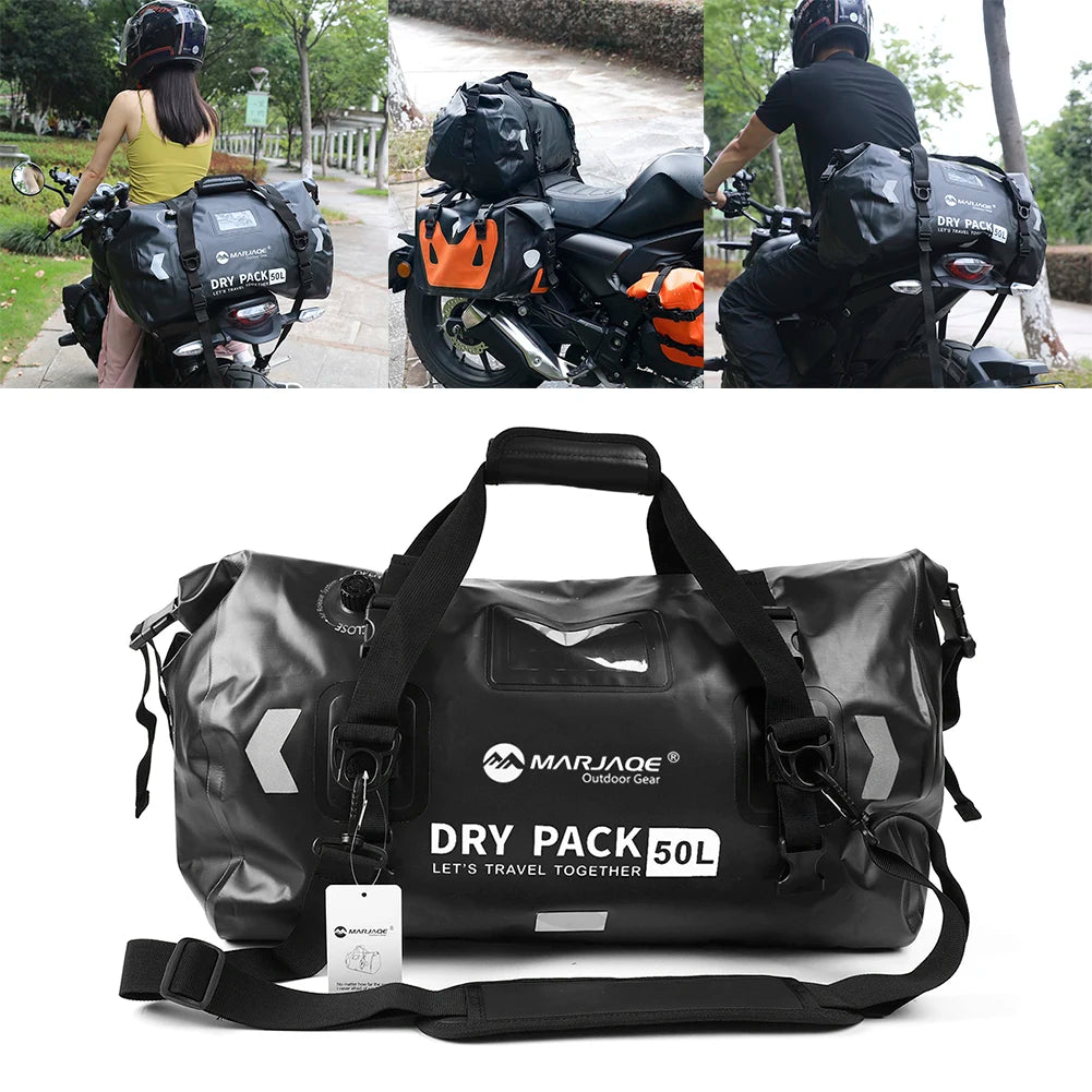 Motorradgepäcktasche wasserdicht 50L/80L – IPX6 Motorradhecktasche