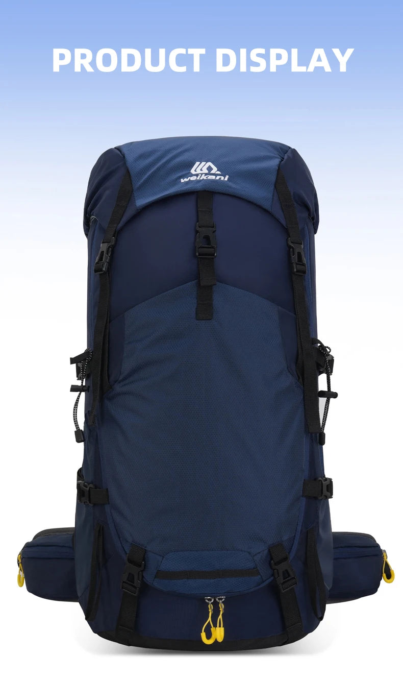 Wanderrucksack 60L wasserdicht – leicht & mit Regenhülle