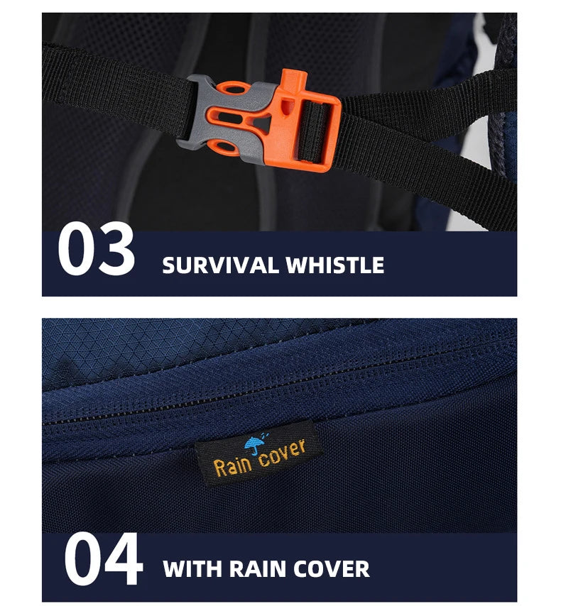 Wanderrucksack 60L wasserdicht – leicht & mit Regenhülle