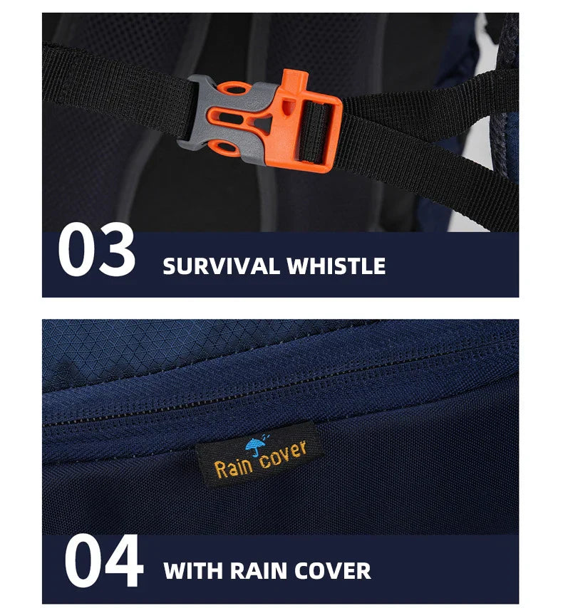 Wanderrucksack 60L wasserdicht – leicht & mit Regenhülle
