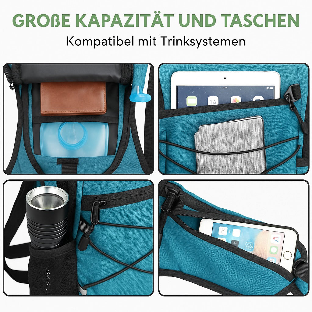 Wanderrucksack mit Helmhalterung – Komfortabel & Robust 5L