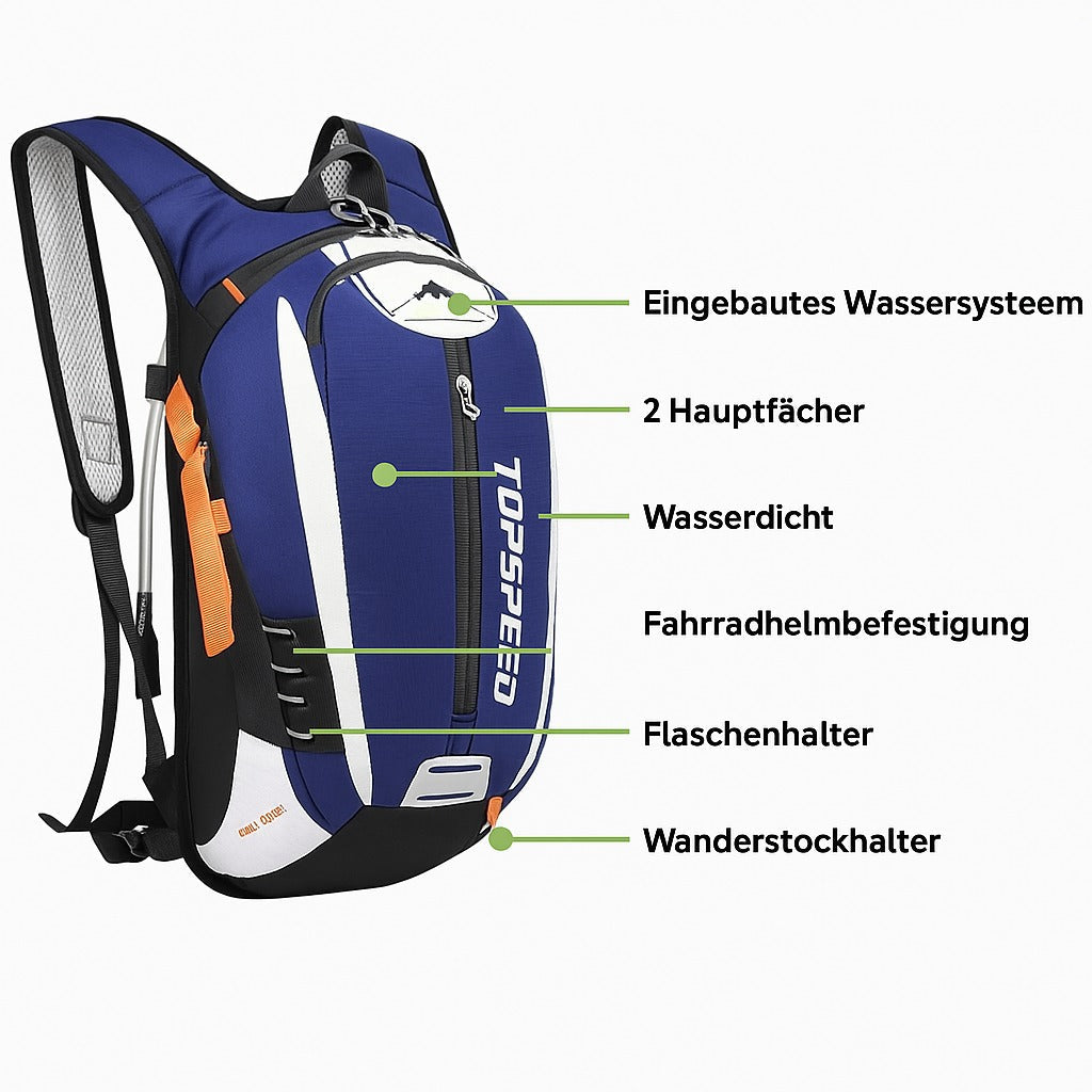 Multifunktionaler Fahrradrucksack mit Trinksystem & 18L Volumen