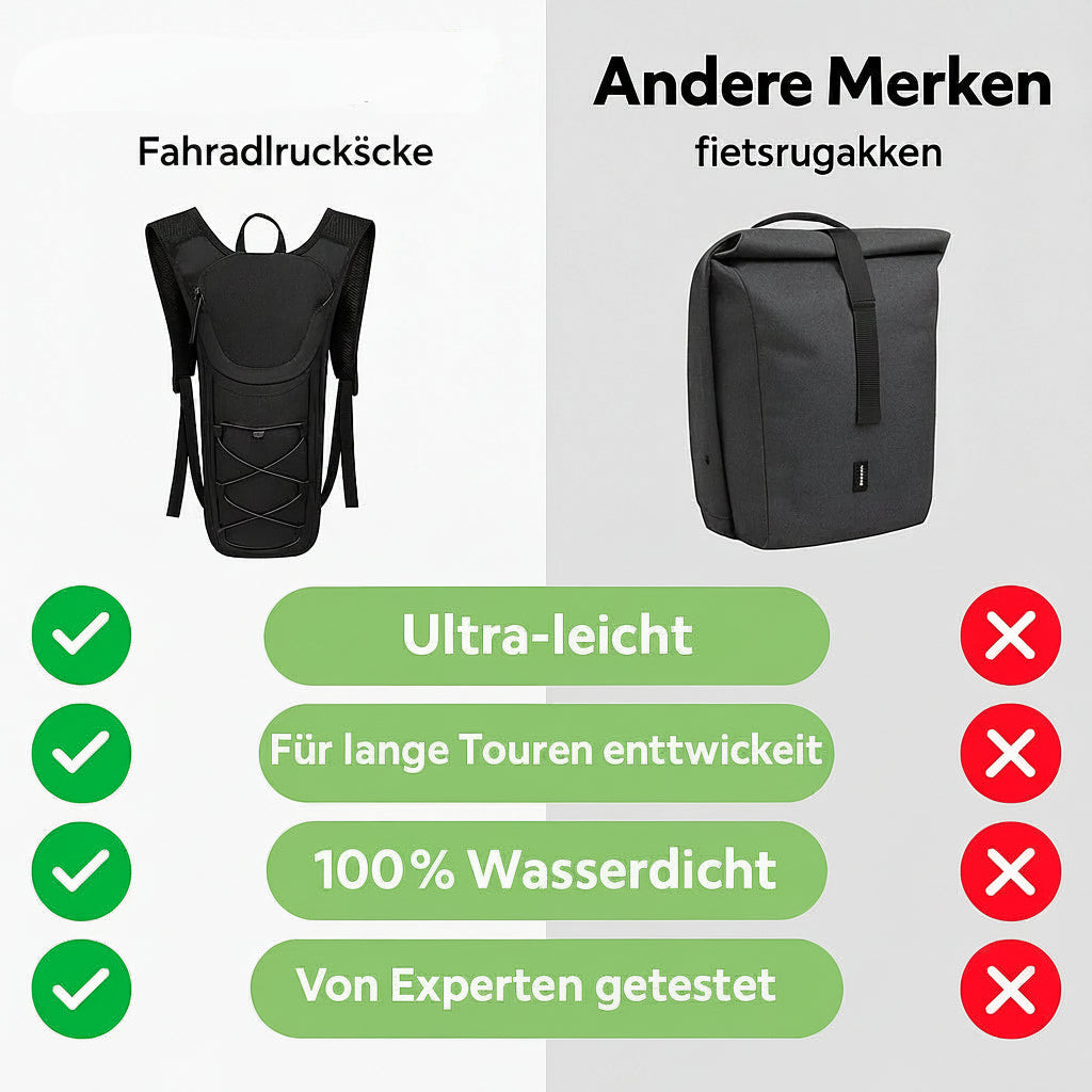 Ultraleichter Fahrradrucksack mit Belüftung & Helmhalterung 4L