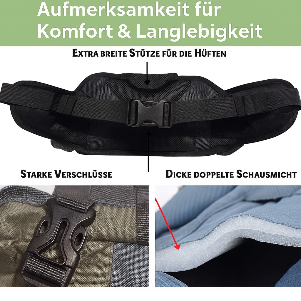 Wasserfeste Gürteltasche für Wandern – 5L Volumen & Komfort-Polsterung