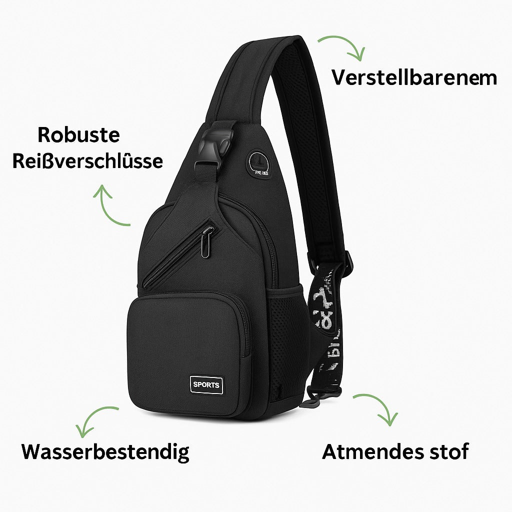 Multifunktionale Umhängetasche aus Canvas – Verstellbar & Stylisch 4L