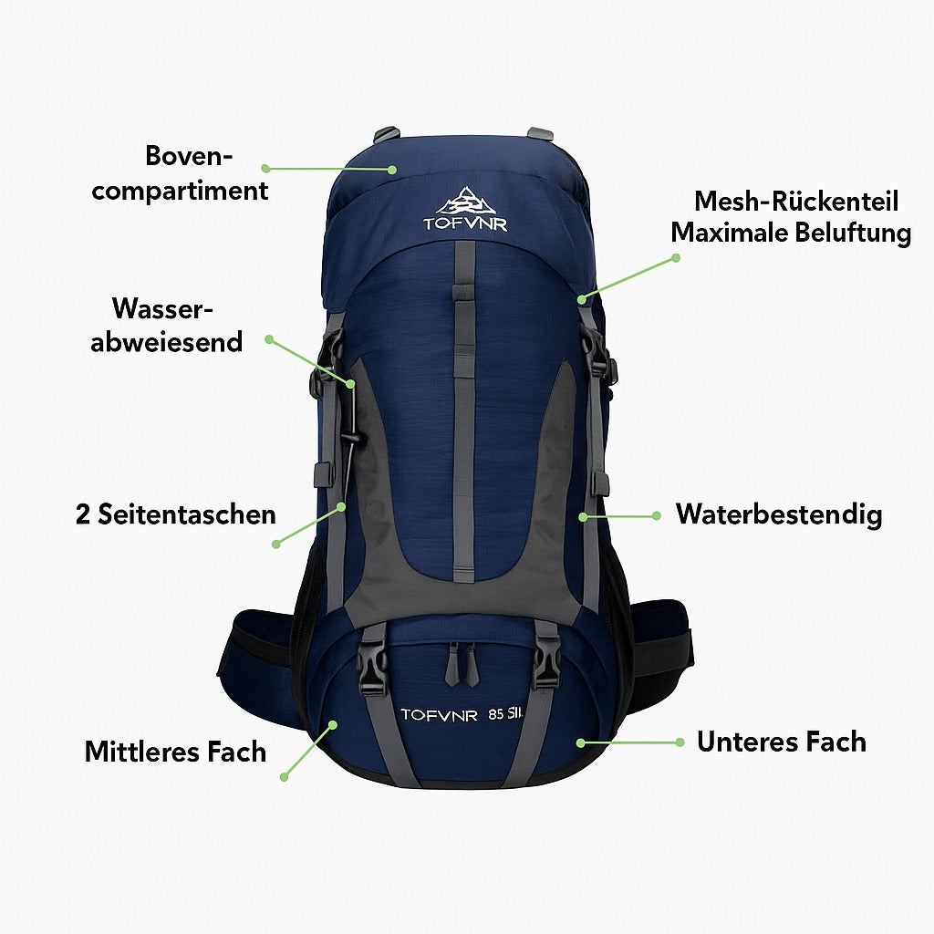 Rucksack Trekking 60L – Wasserdicht, Robust & Komfortabel