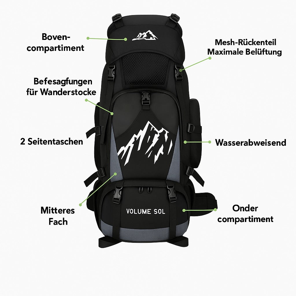 90L Wanderrucksack wasserdicht – Trekking Rucksack für Outdoor