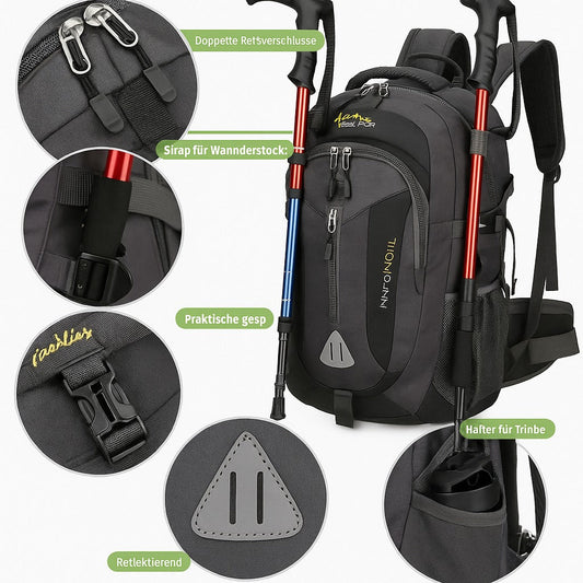 Wanderrucksack 40L – Wasserfester Outdoor-Rucksack für Trekking