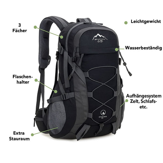 Wanderrucksack 40L – Leichter Outdoor-Rucksack mit Laptopfach